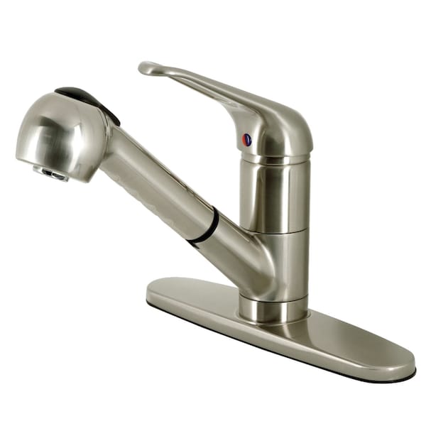 Kingston Brass KS888SN Pull-Out Kitchen Faucet, Brushed Nickel KS888SN - main